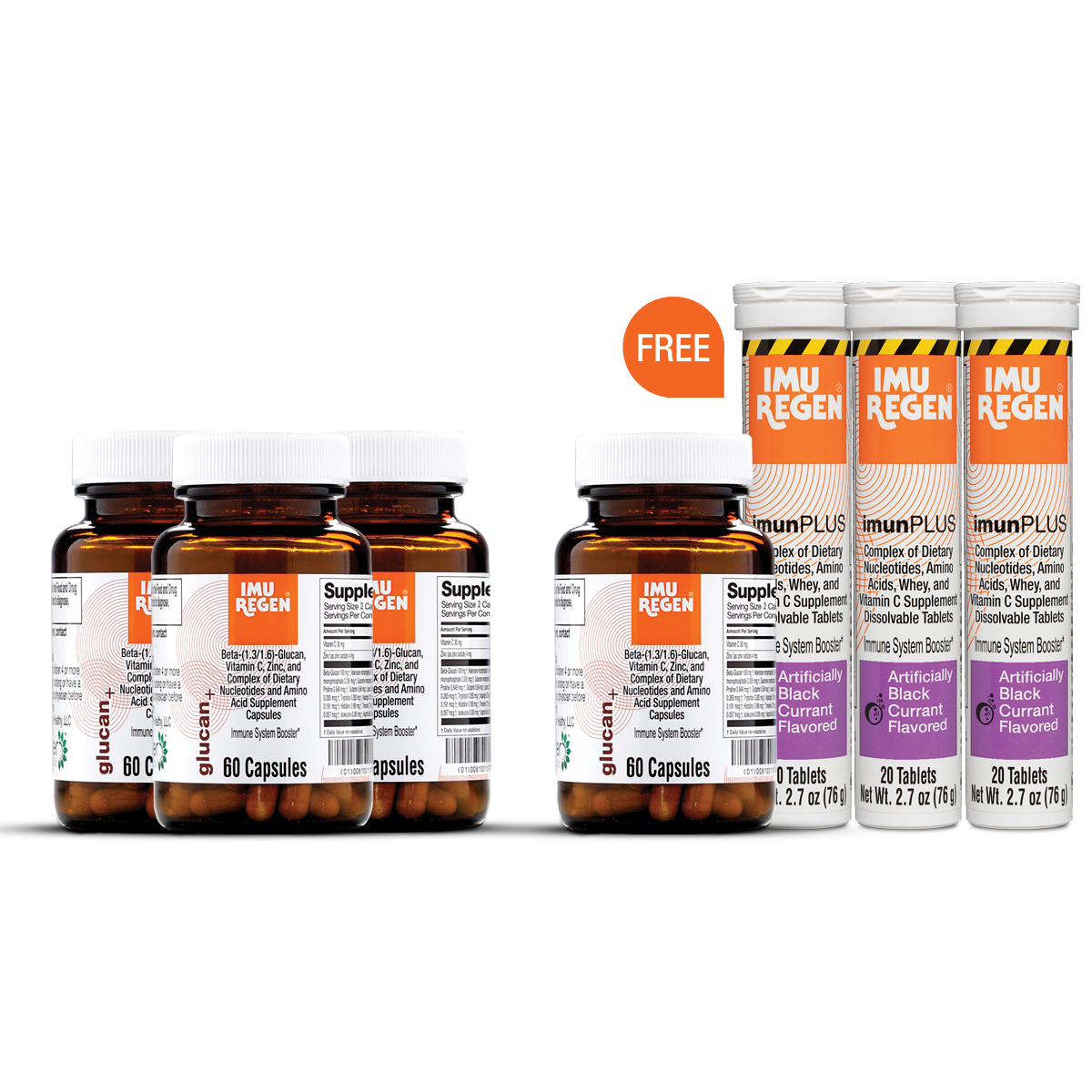 Fiesta Promo Imuregen Glucan 60 Caps 3+1 & 3 Imunplus